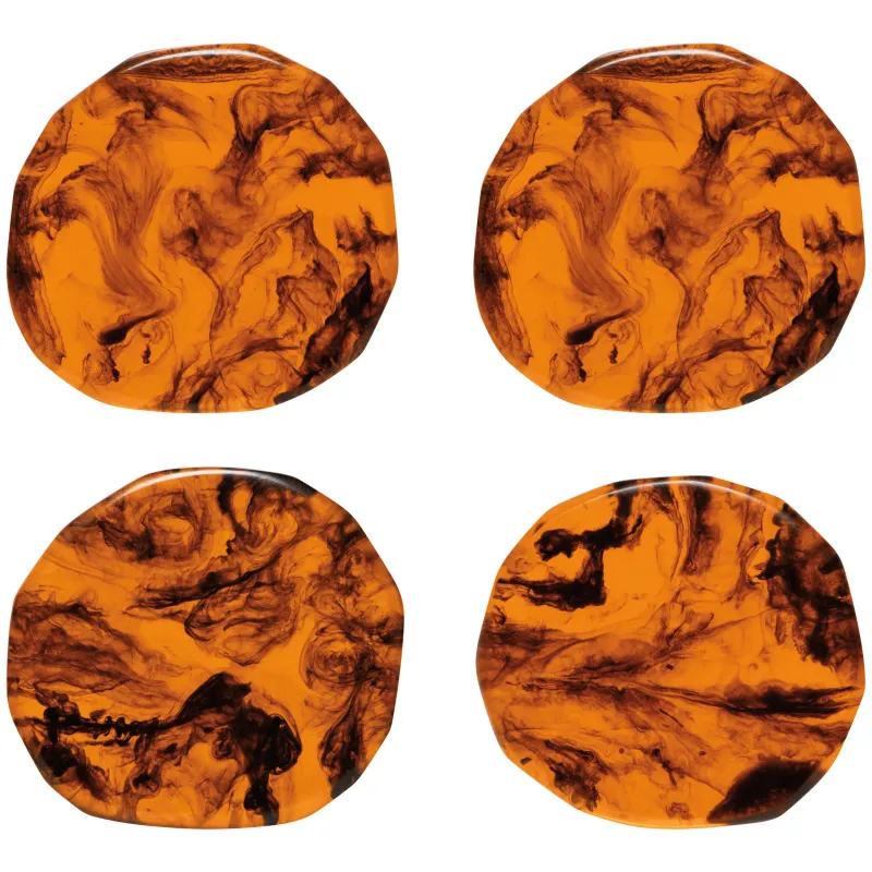 Tortoise Shell Resin Coaster S/4
