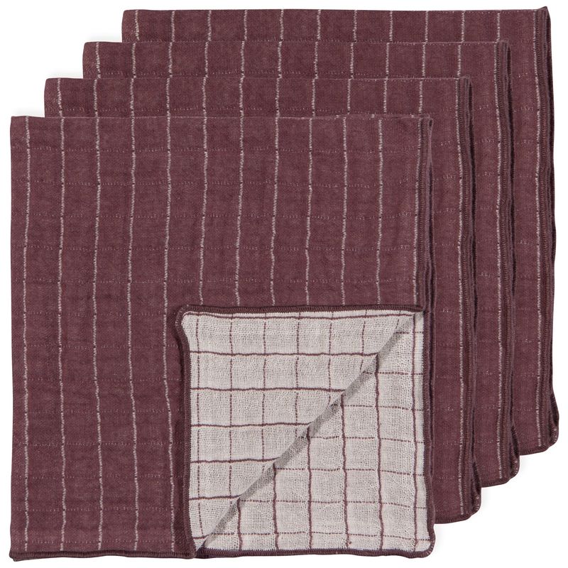 Double Weave Napkin S/4 -  Ash Plum