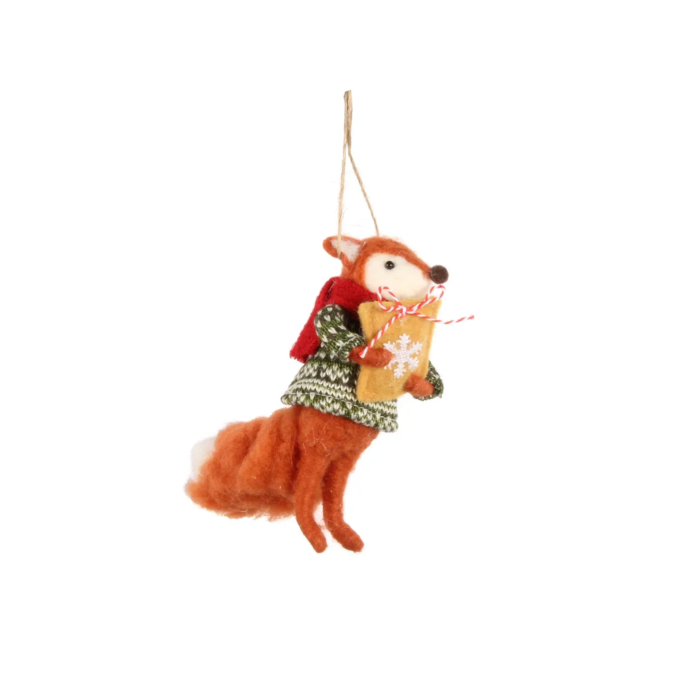 Merry Fox Felted Ornament