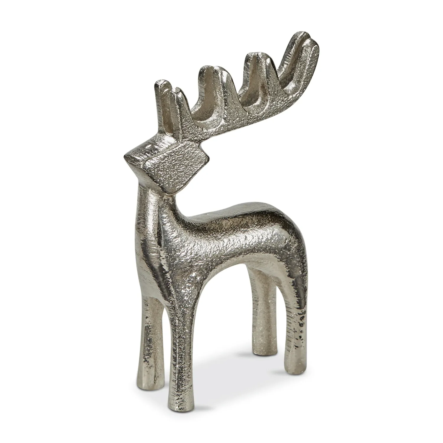 Silver Reindeer Silhoutte Figurine - Small