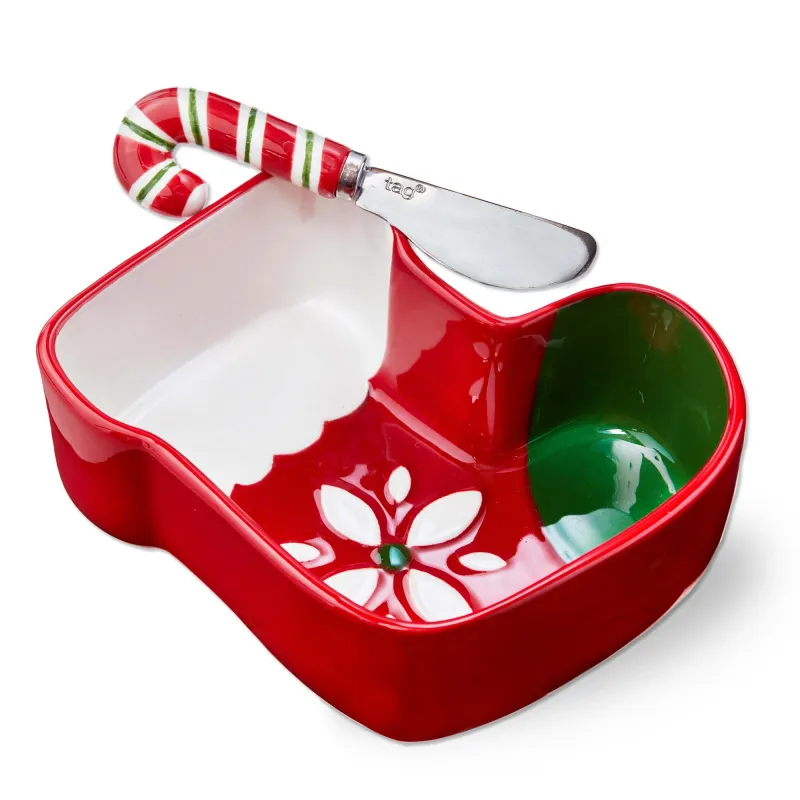 Stocking Bowl &amp; Candy Cane Spreader