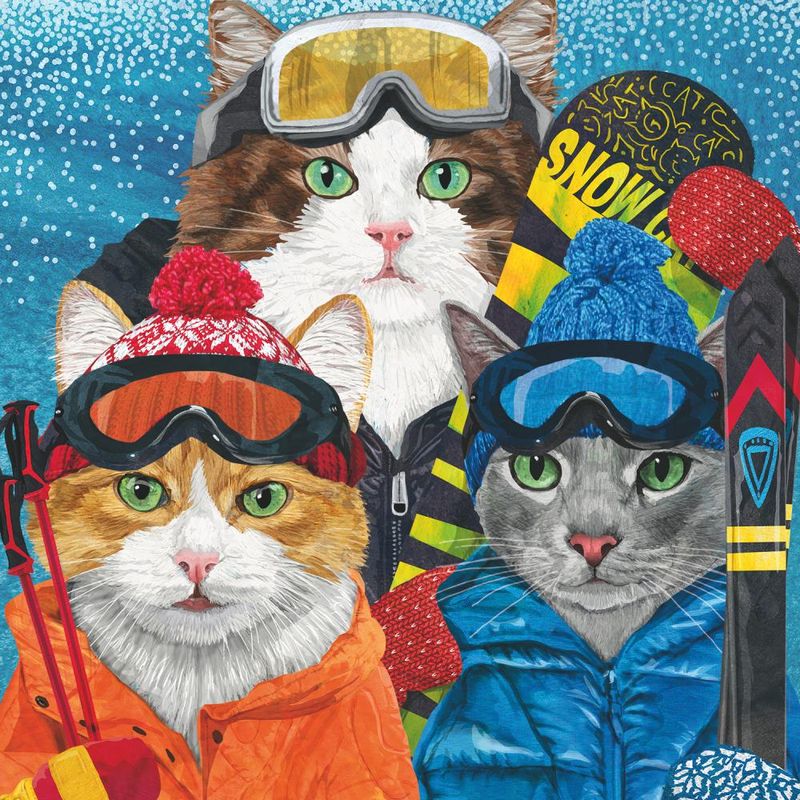 Beverage Serviettes - Ski Cats