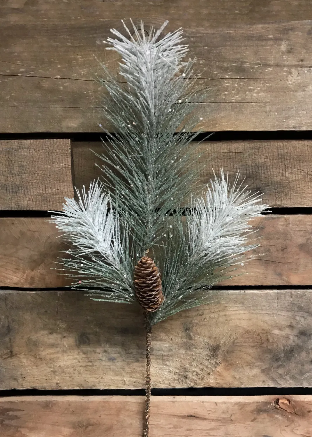 16&quot; Glitter Mixed Pine &amp; Cone Spray