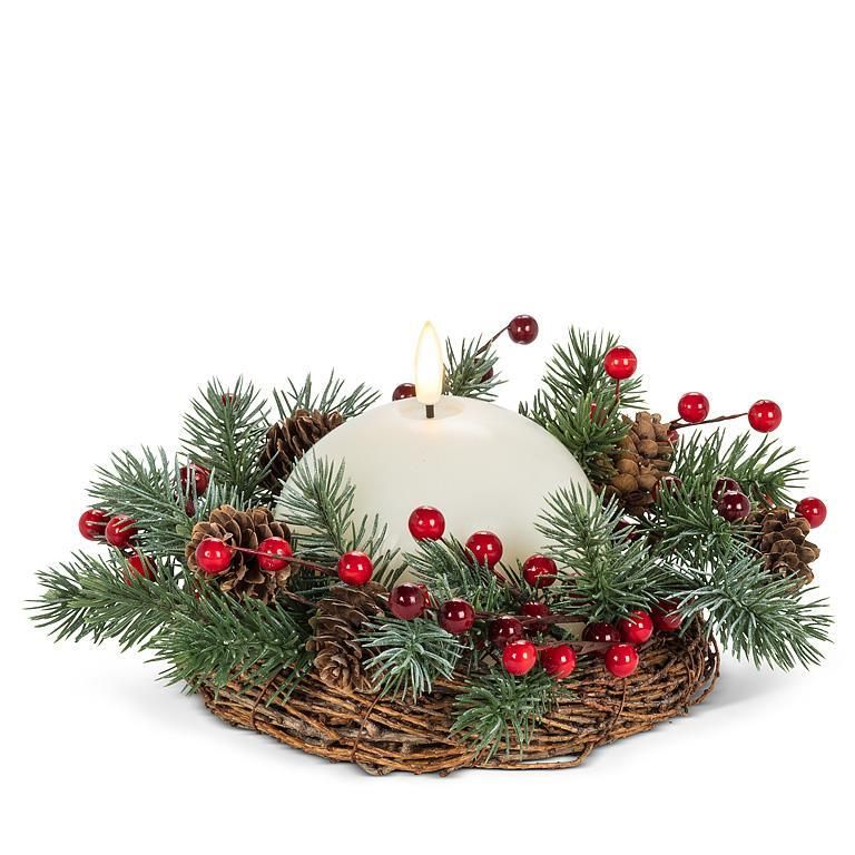 Fir &amp; Berry Candle Ring