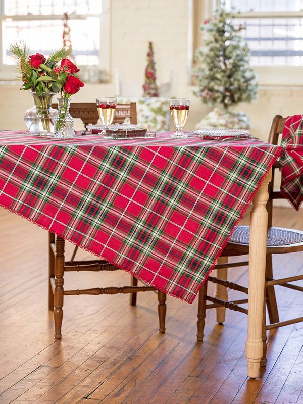 Tartan Plaid Round Table Cloth - 70"