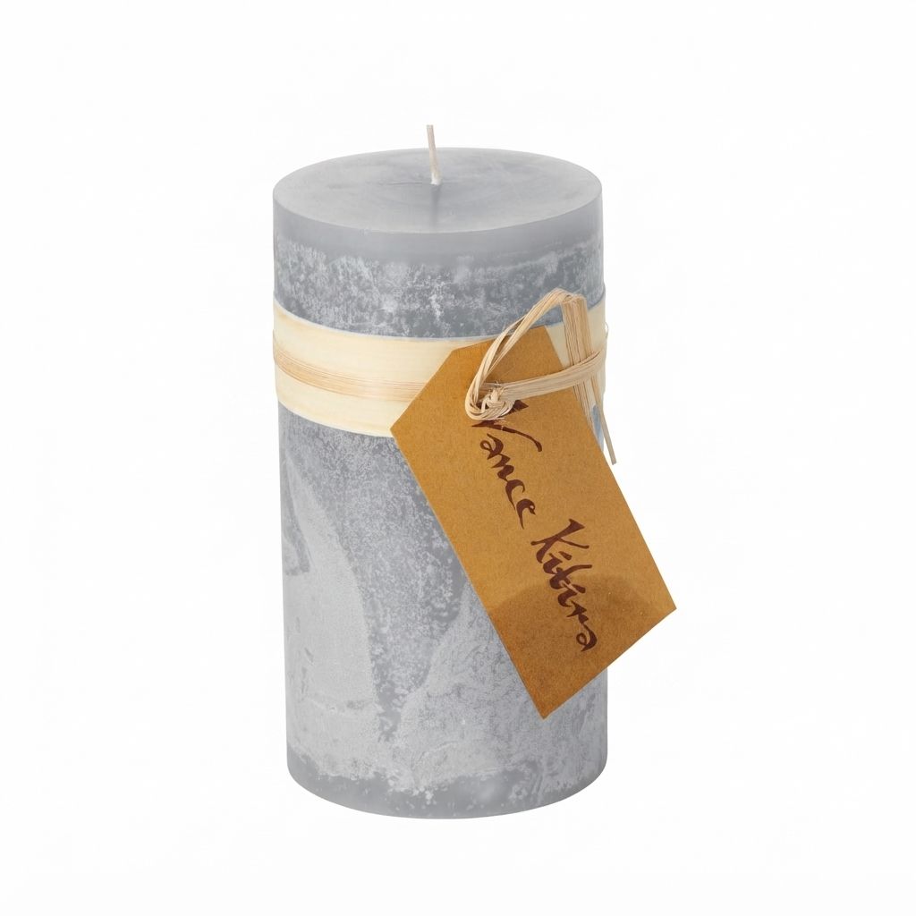 Dove Grey Timber Candle - , Size: 3x3