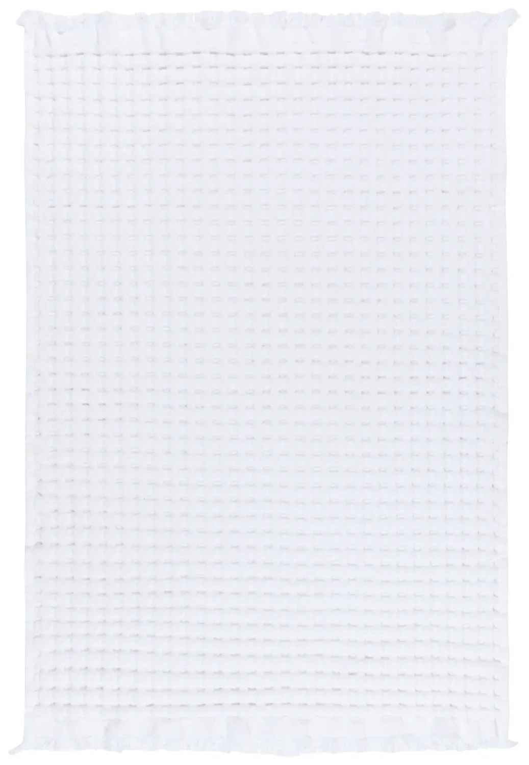 Organic Waffle Hand Towel - , Color: White