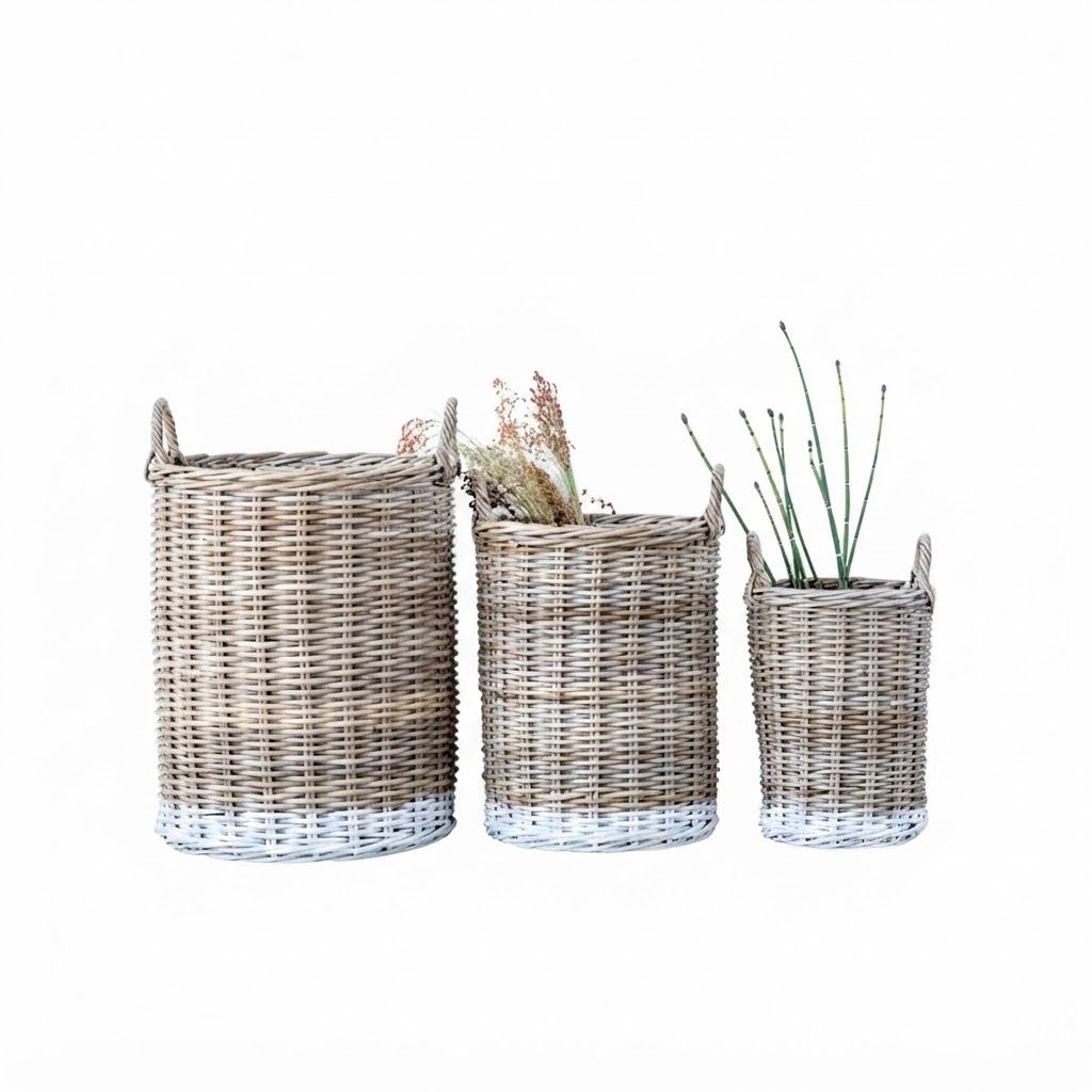 Rattan Basket w/Handles