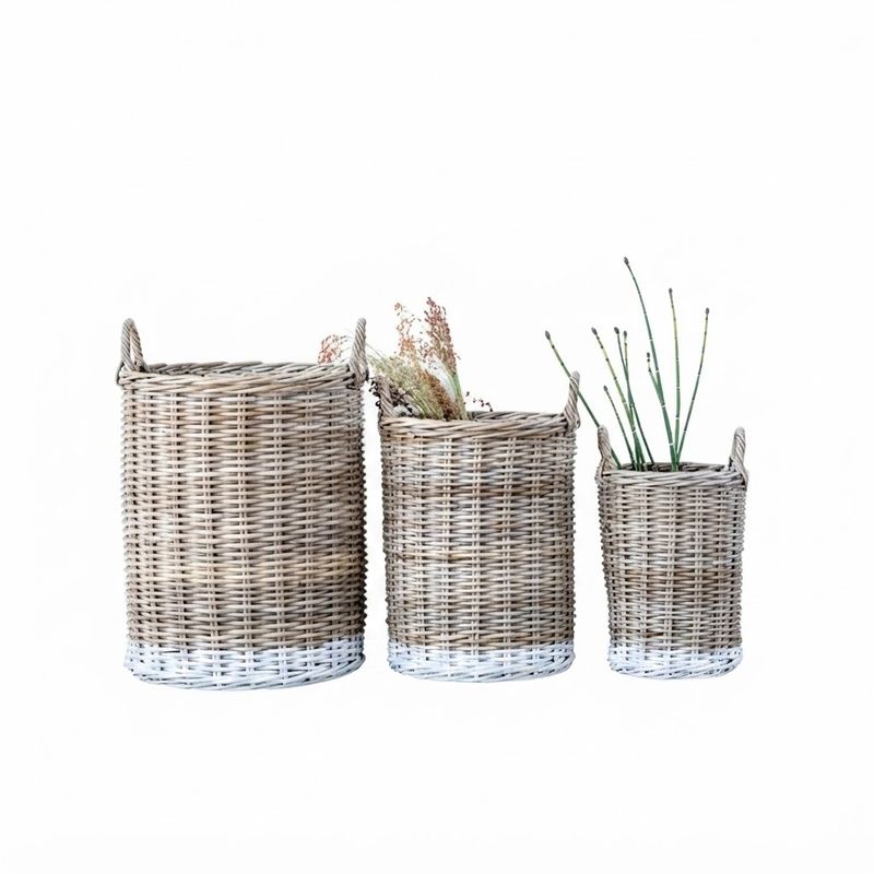 Rattan Basket w/Handles
