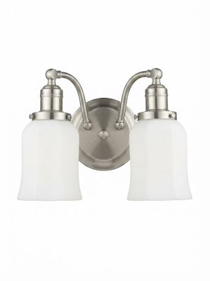Morgan 2-Light Vanity Light - Satin Nickel