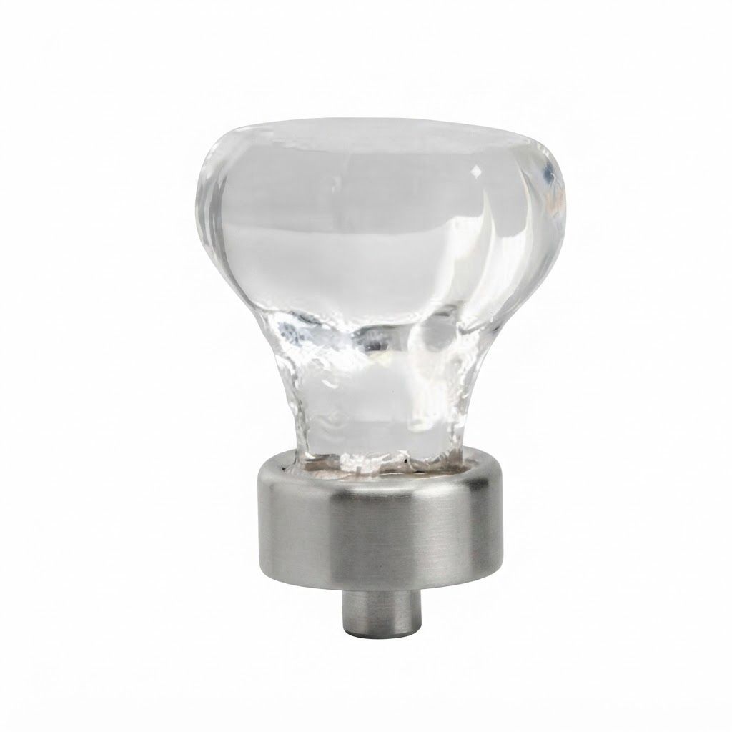 1 1/8" Crystal Knob w/CP Base- LV