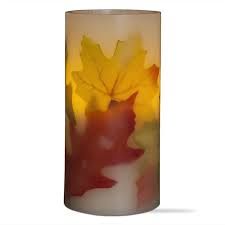 Flameless Autumn Leaf Candle - 3x6