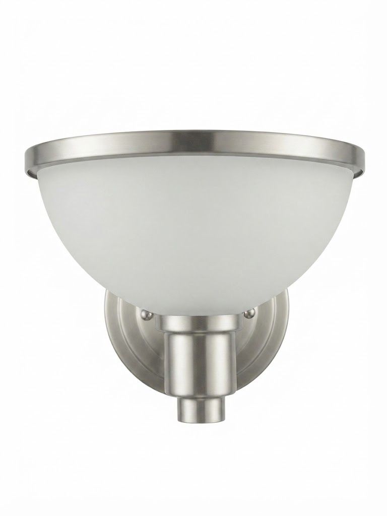 Chrome wall sconce