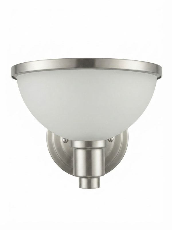 Chrome wall sconce
