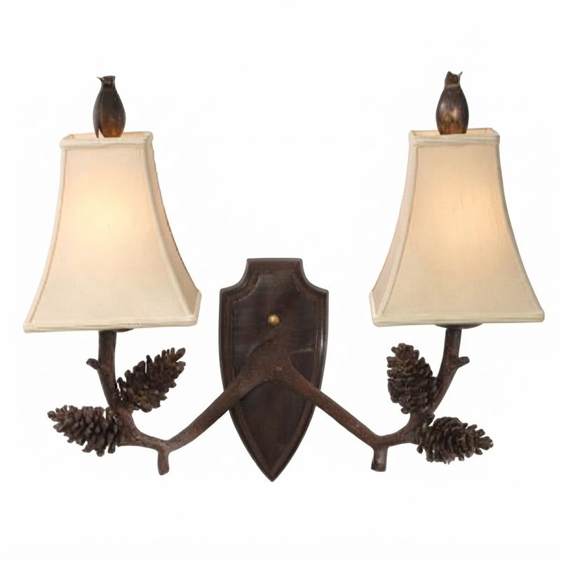 Deer Pine Two Light Wall Sconce