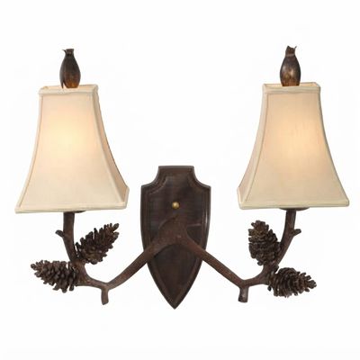 Deer Pine Two Light Wall Sconce