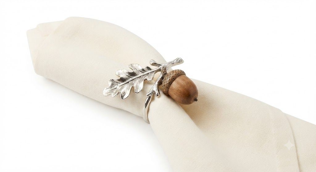 Acorn Napkin Ring - Silver