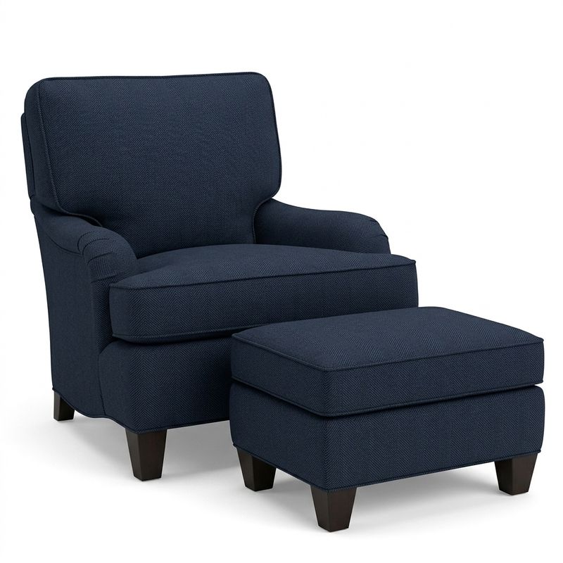 1074 Chair &amp; Ottoman Set - Crypton Jumper Indigo