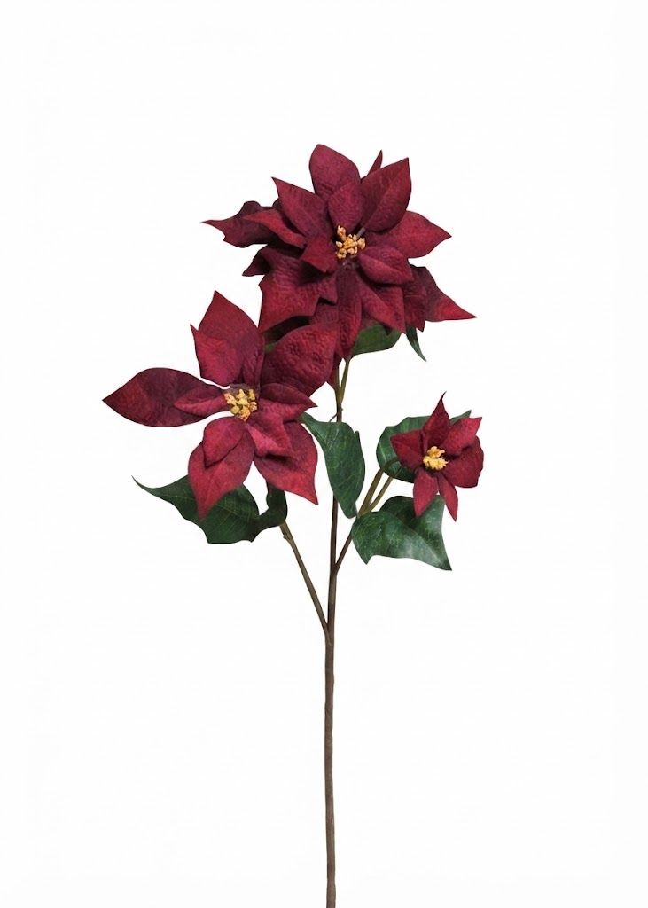 Red Poinsettia Spray (Tri)