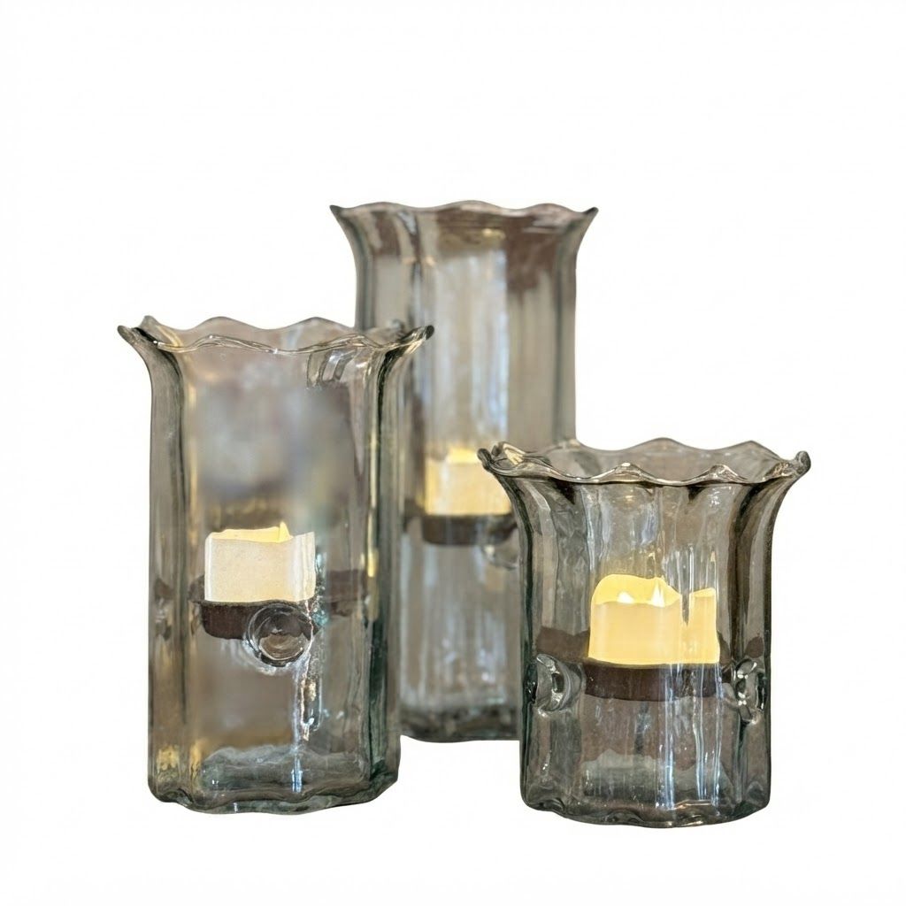 Ribbed Glass Votive Holder S/3 (Kal)