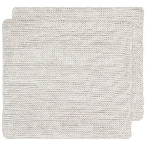 Heirloom Knit Dishcloth S/2 - Dove Gray