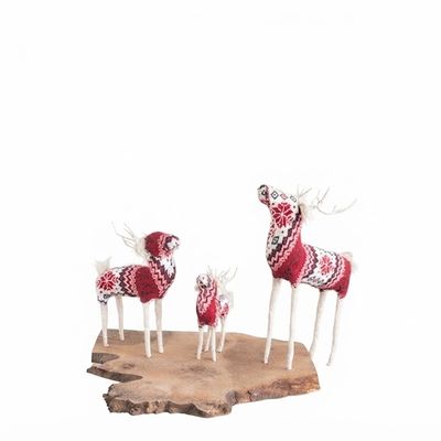 Cotton Knit &amp; Wire Reindeer - Large
