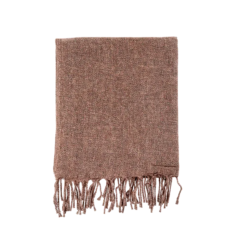 Adair Wool Blend Throw - Deep Plum