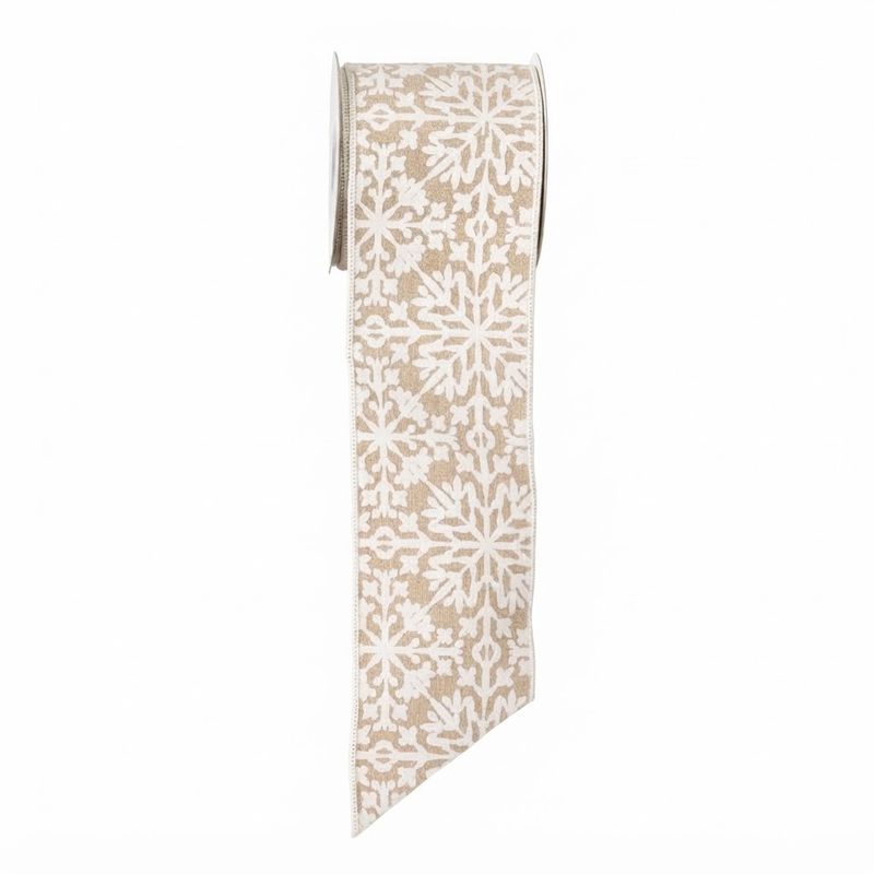 Embroidered Snowflake Ribbon