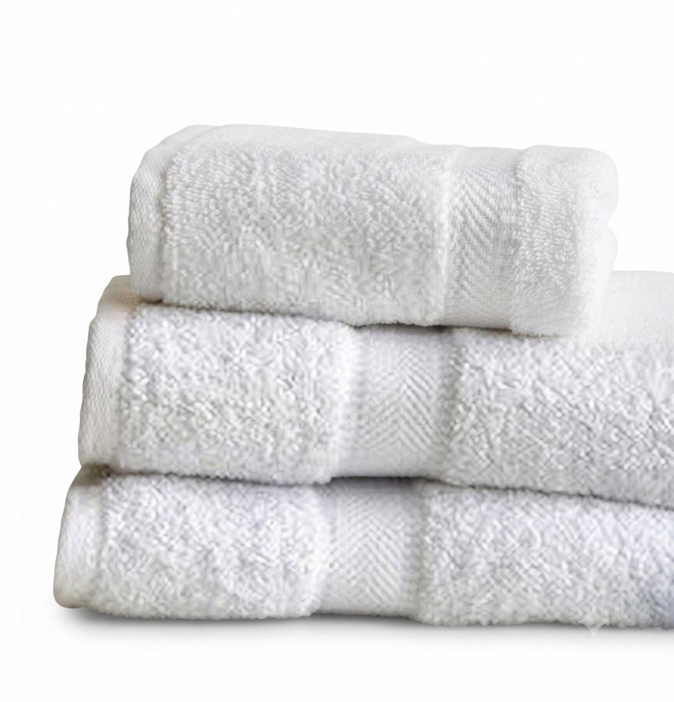 Dobby Border Bath Sheet - White