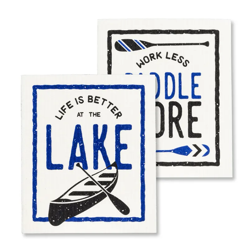 Better at the Lake Swedish Dishcloth Set