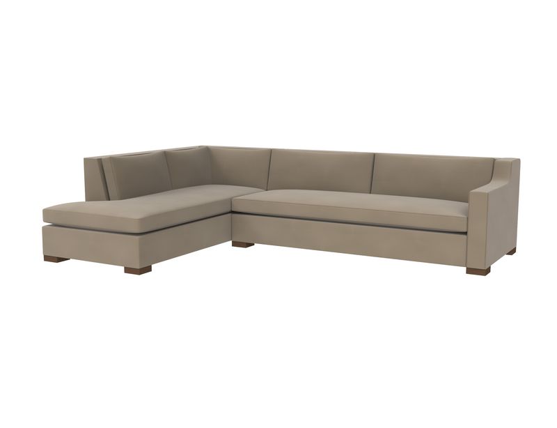Slipcovered Bumper Chaise Sectional - Lucas Mica