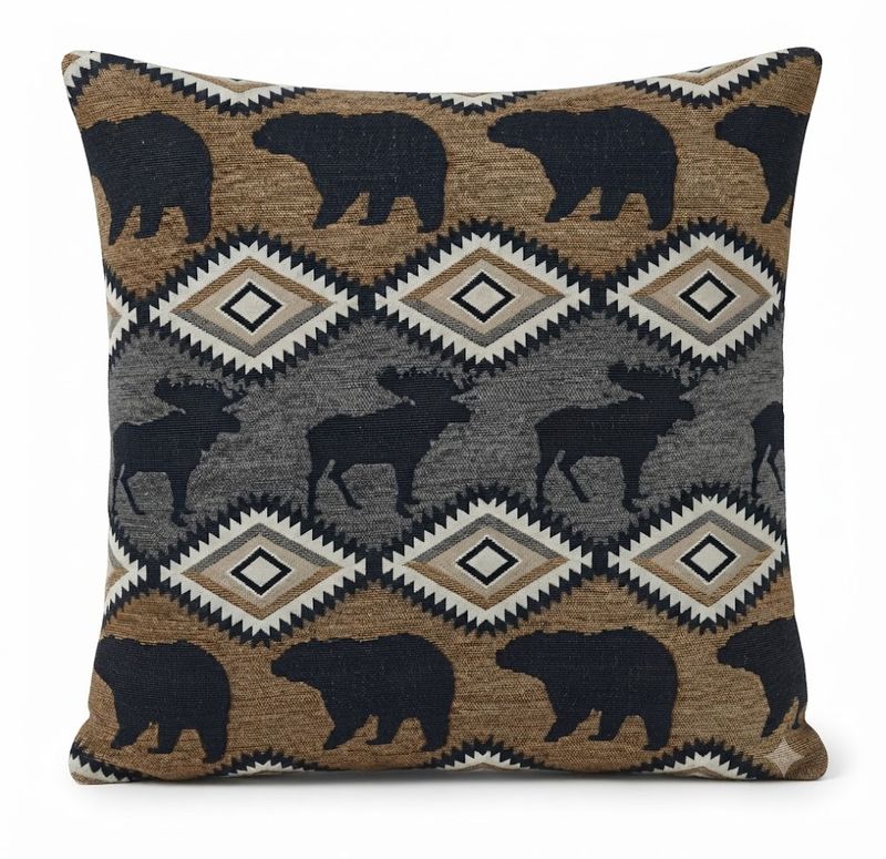 Bear/Moose Toss Pillow - 19" X 19"