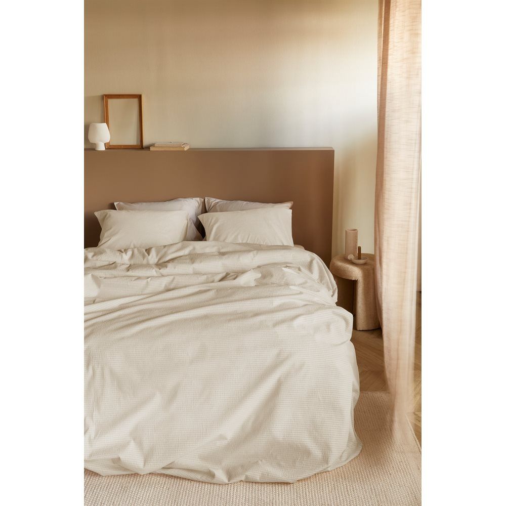 Sand Waffle Duvet Cover Set -
