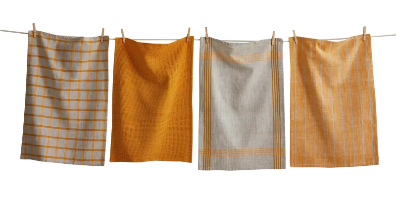 Canyon Woven Dishtowel S/4 - Orange