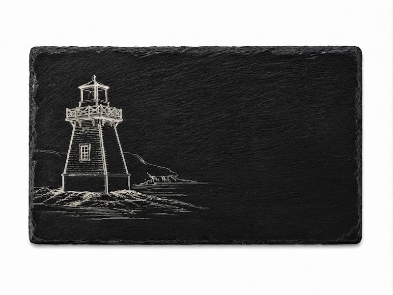 Slate Cheese Board - Lighthouse