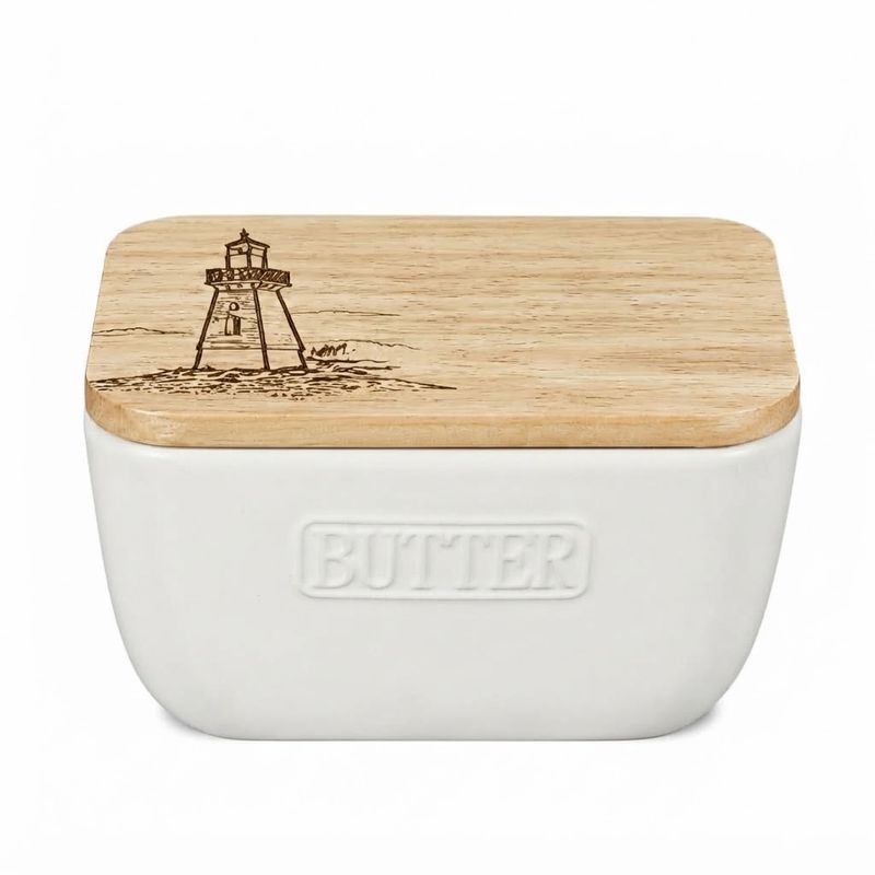 White Butter Dish