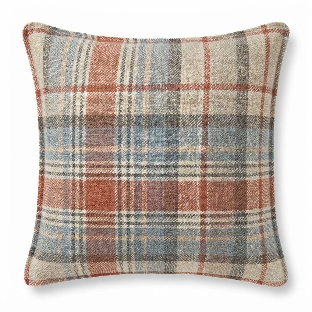 Plaid Toss Pillow - 18" X 18