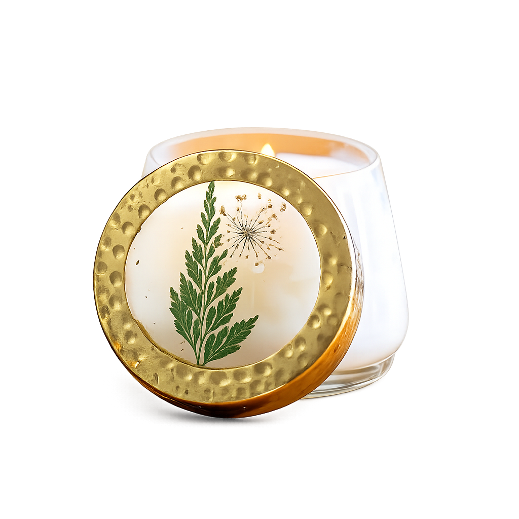 Forest, Size: Pressed Floral Candle - Small