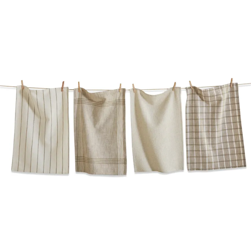 Canyon Woven Dishtowel S/4 - White