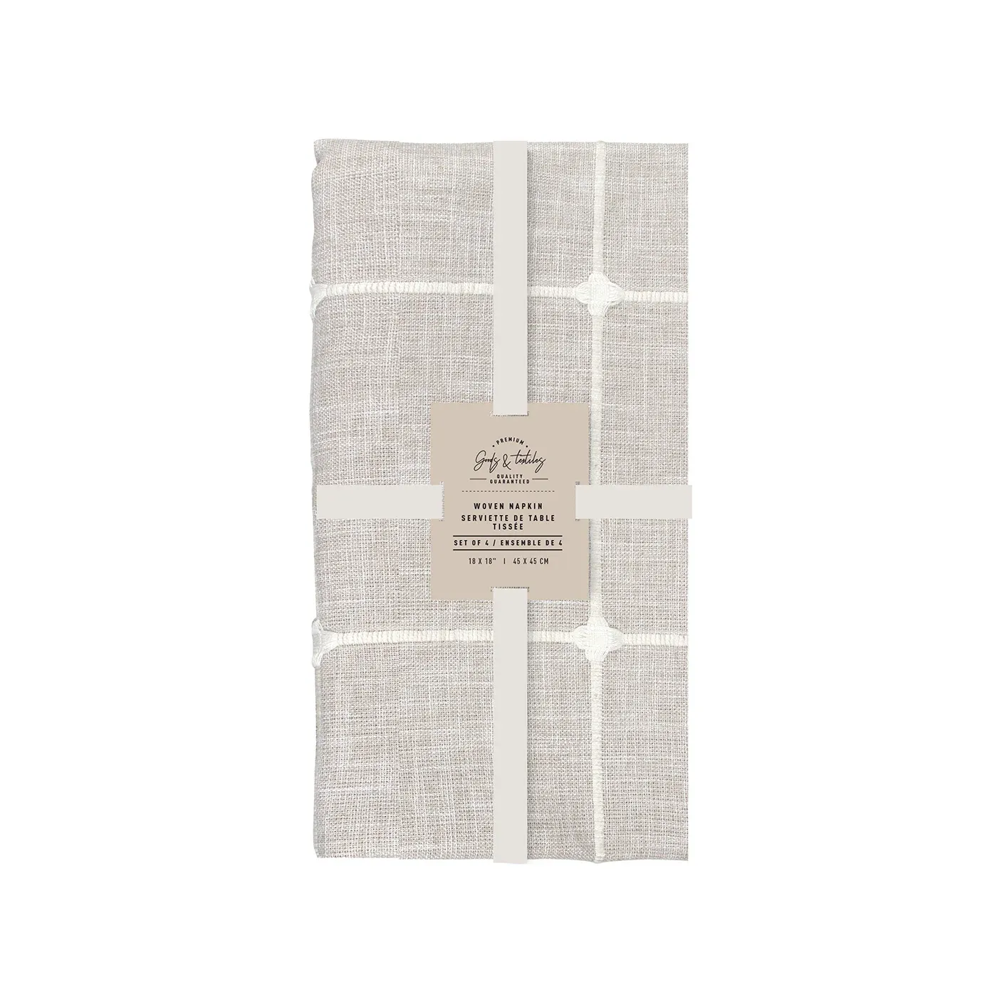 Natural Provence Check Napkin S/4