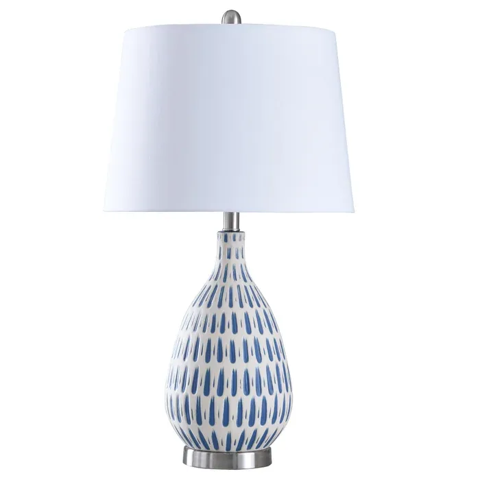 Cobalt &amp; White Table Lamp