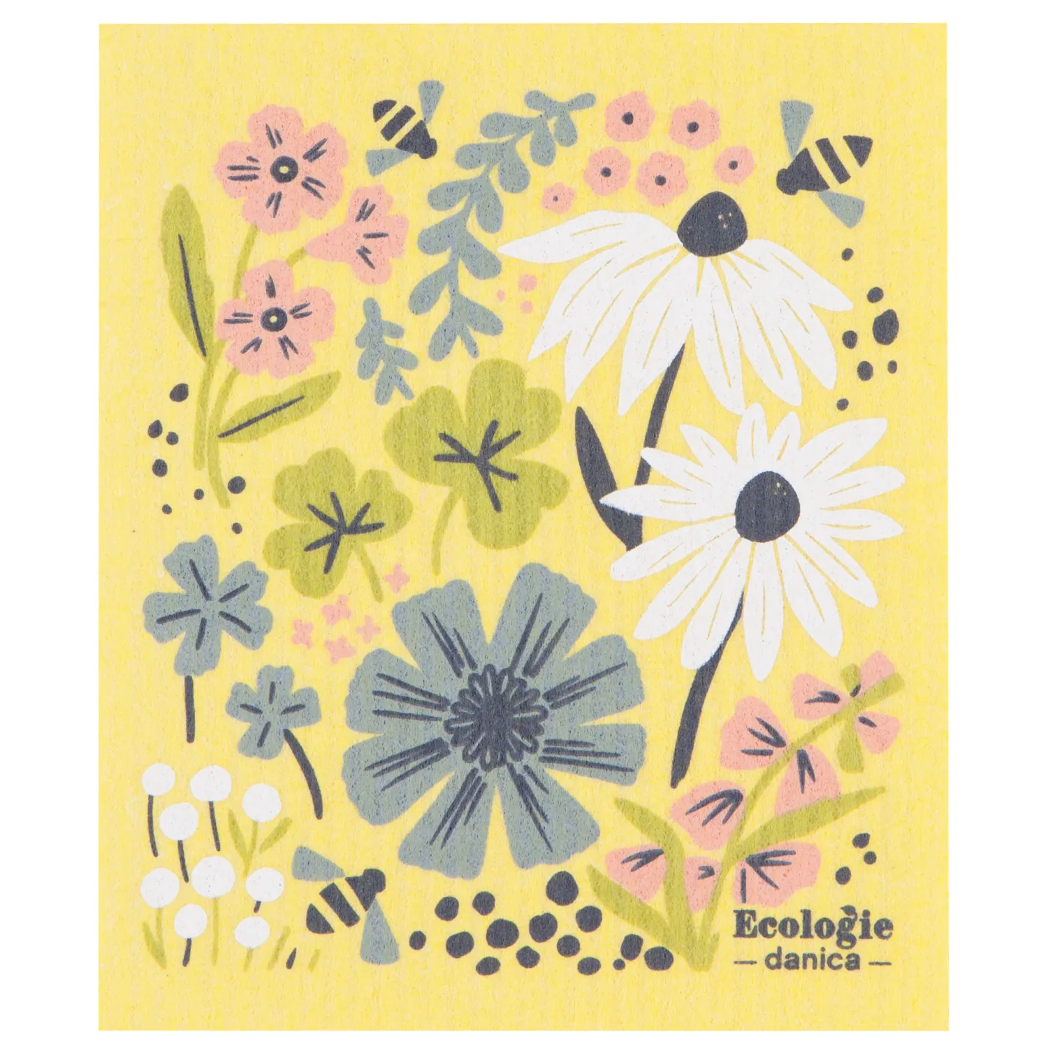 Bees &amp; Blooms Swedish Dishcloth