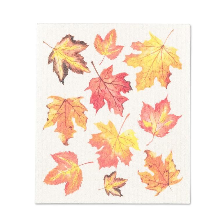 Swedish Dishcloth - Fall Maple Leaves