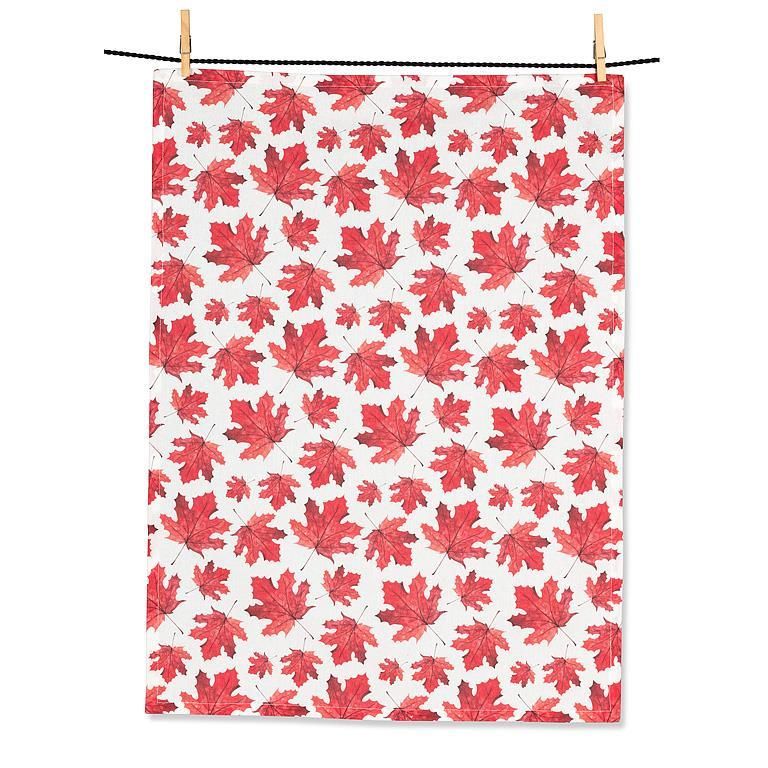 Tea Towel - Allover Fall Maple Leaves