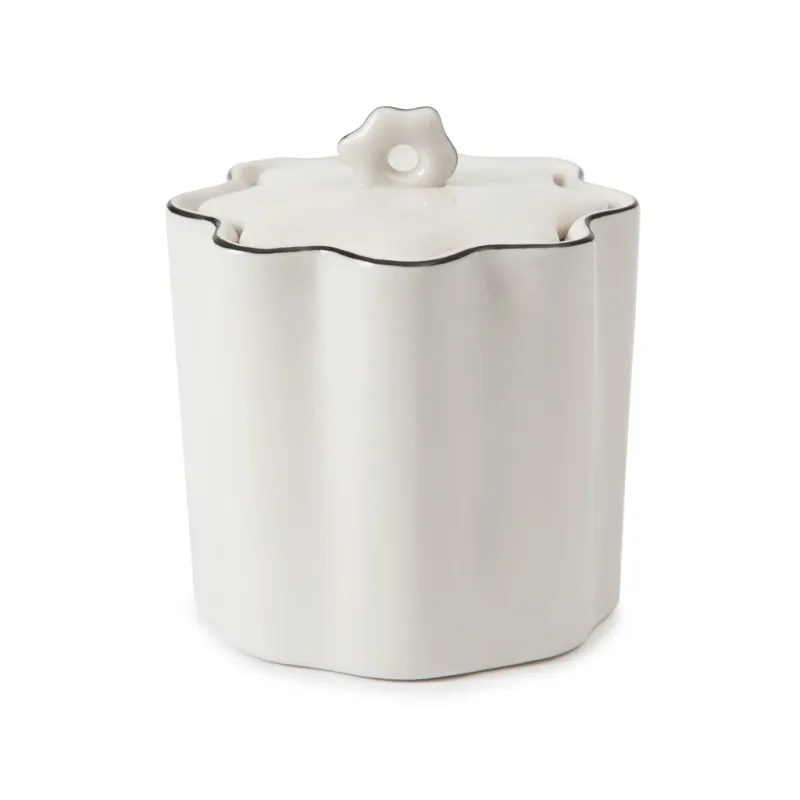 Le Marais Cotton Jar - White/Black