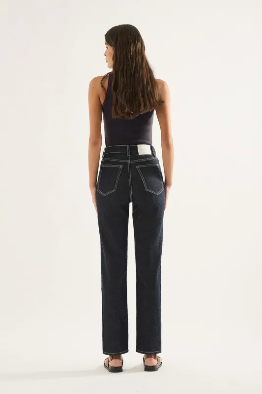 Zoe High Straight Jean - Rinse