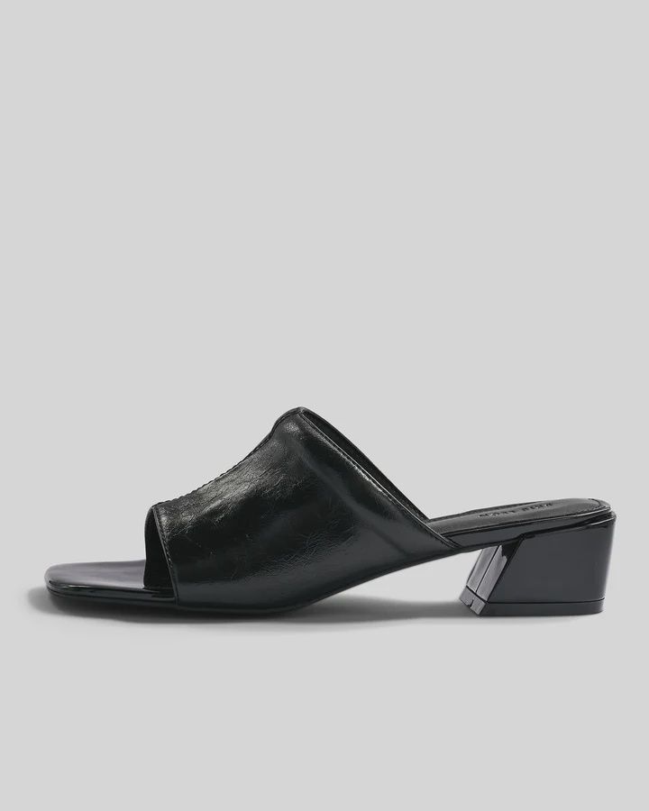 Camille Mule - Black Crinkle Patent