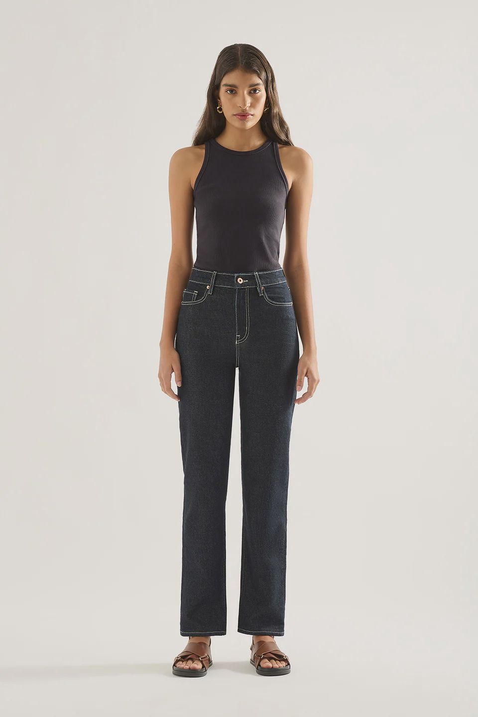 Zoe High Straight Jean - Rinse
