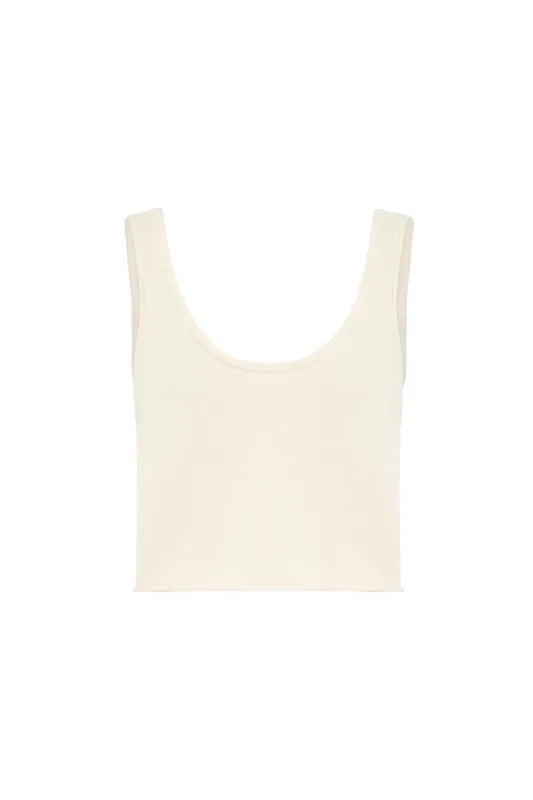 Belen Knit Crop - Bone