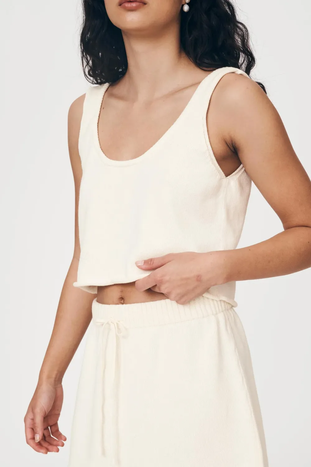 Belen Knit Crop - Bone
